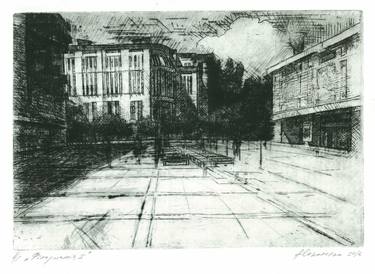 Print of Figurative Architecture Printmaking by Andrii Sokolenko