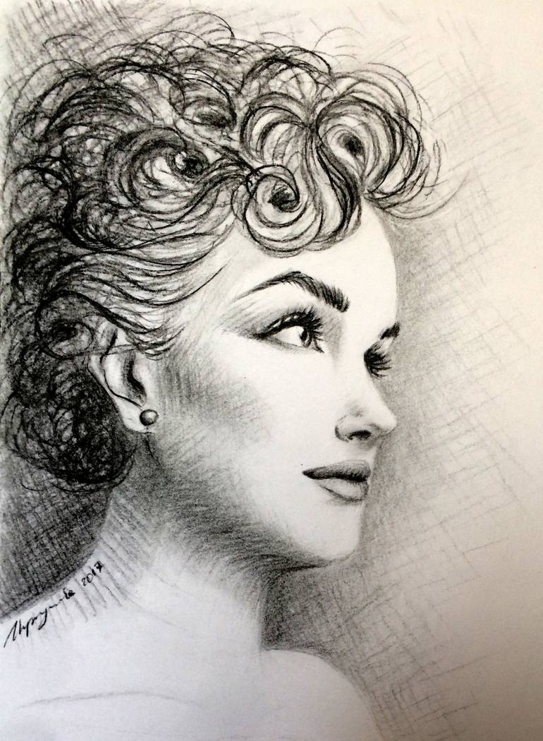 Marilyn Drawing by Ani Atoyan | Saatchi Art