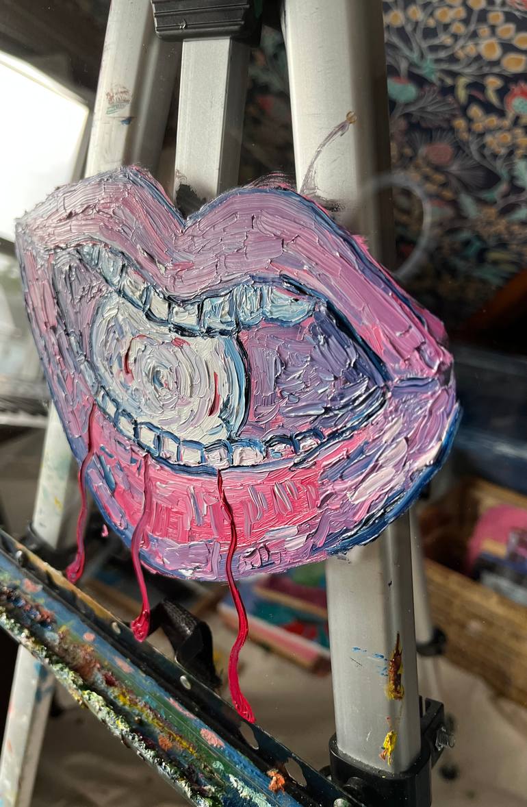 Original Surrealism Food & Drink Painting by Julie Mullen