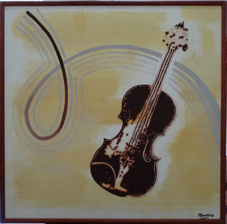 Original Abstract Expressionism Music Painting by SERGIO MOREIRA