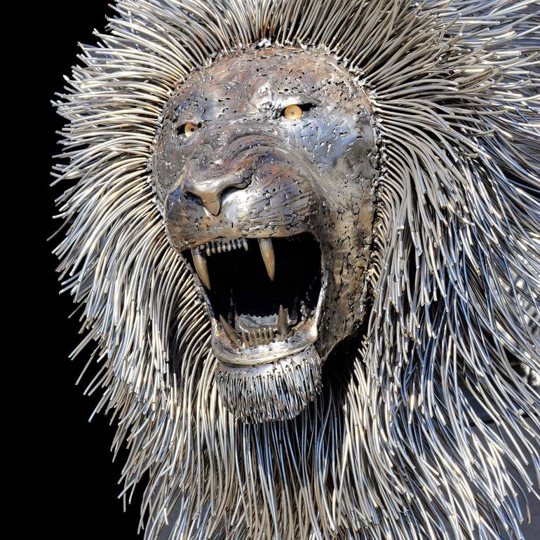 Lion king Sculpture by Poulariani Saatchi Art