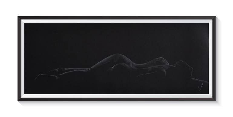 Original Realism Nude Drawing by Victor Pavelescu