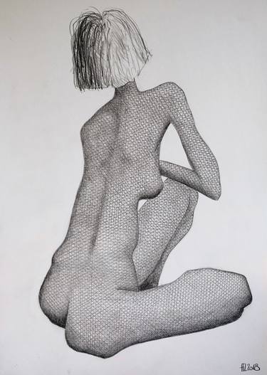 Original Nude Drawings by Hans Martin Luetzenburg