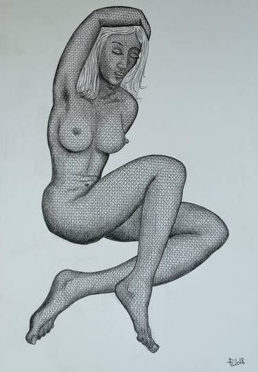 Original Nude Drawing by Hans Martin Luetzenburg
