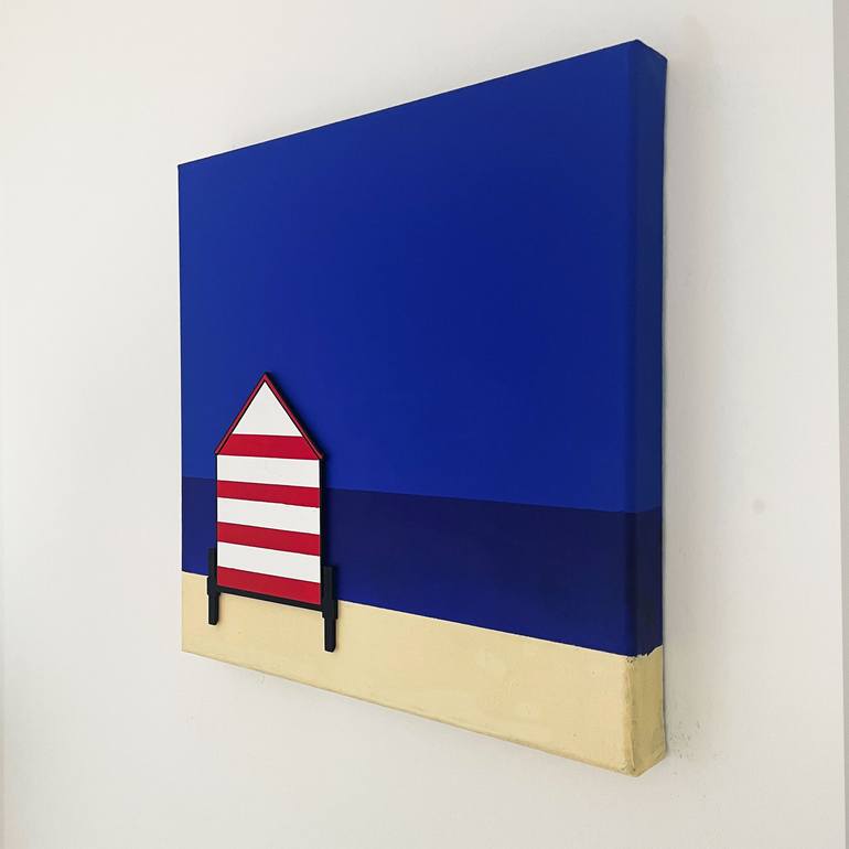 Original Abstract Beach Painting by Hugo De Bel