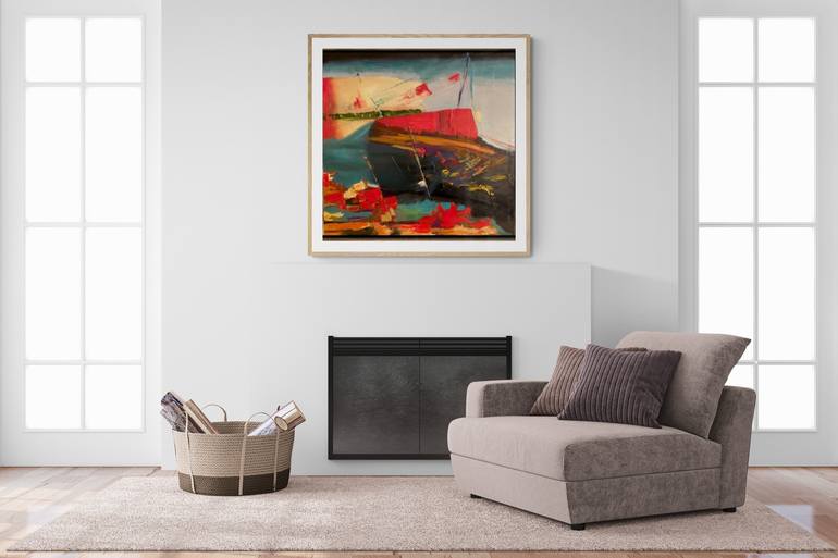Original Abstract Landscape Painting by Robert Zent Chew