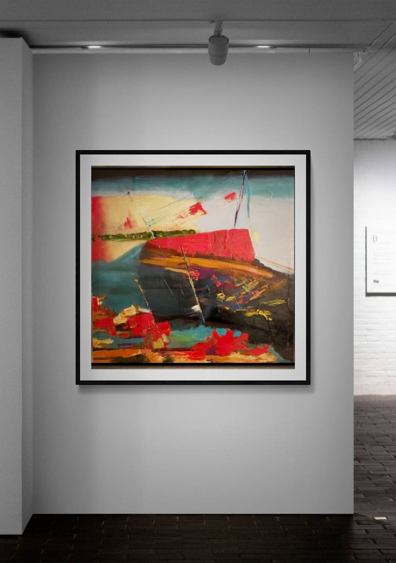 Original Abstract Landscape Painting by Robert Zent Chew