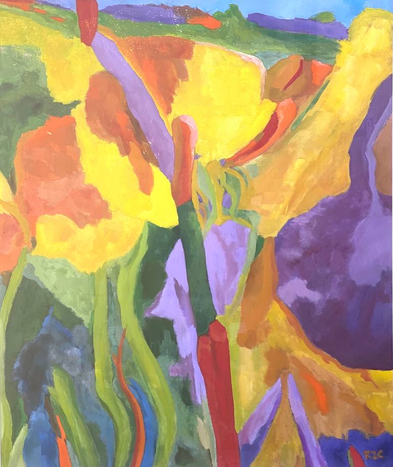 Original Impressionism Abstract Painting by Robert Zent Chew