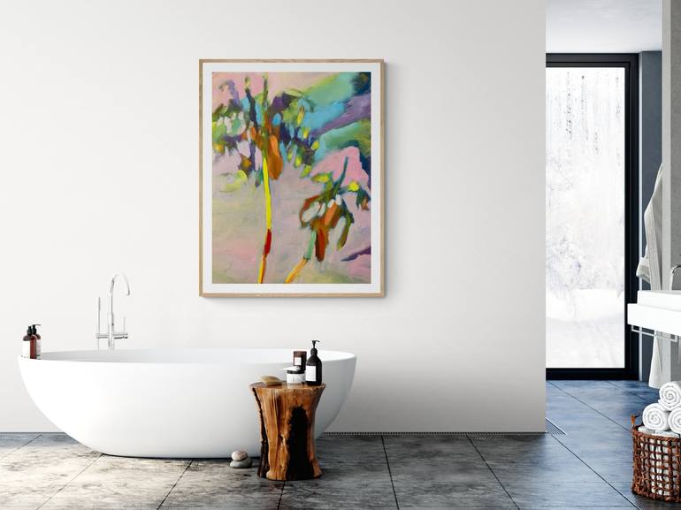 Original Abstract Floral Painting by Robert Zent Chew