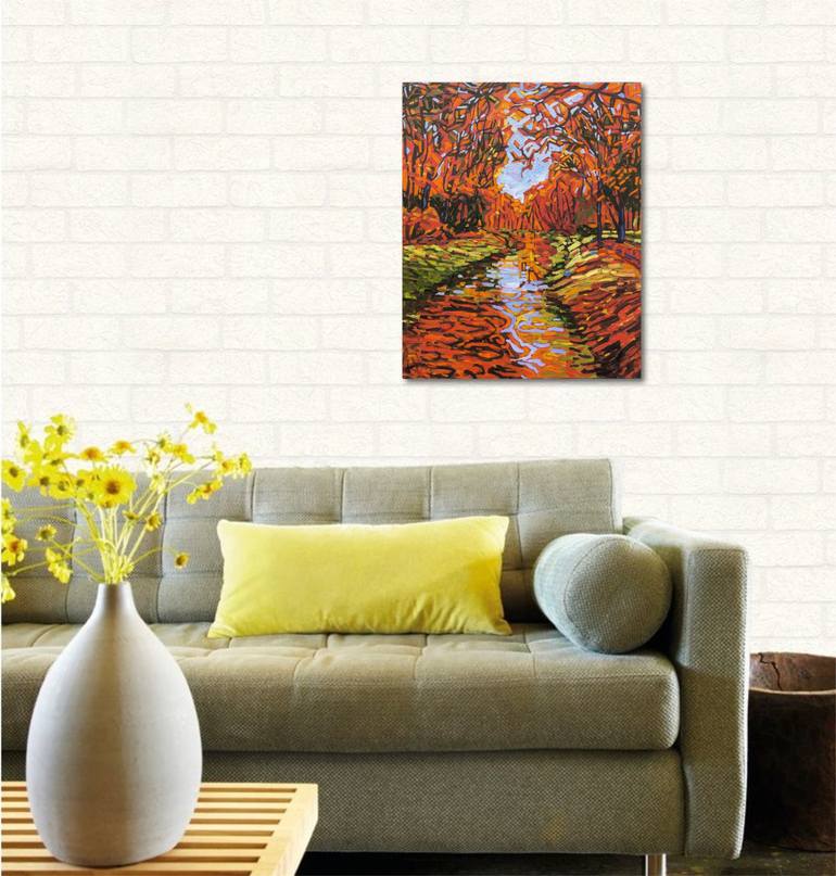 Original Impressionism Landscape Painting by Irina Goldenfish