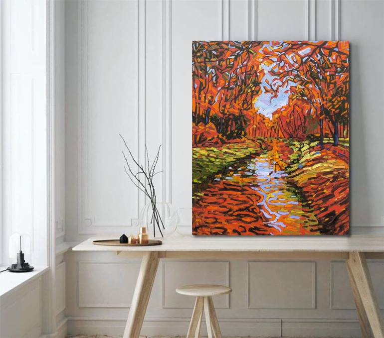 Original Impressionism Landscape Painting by Irina Goldenfish