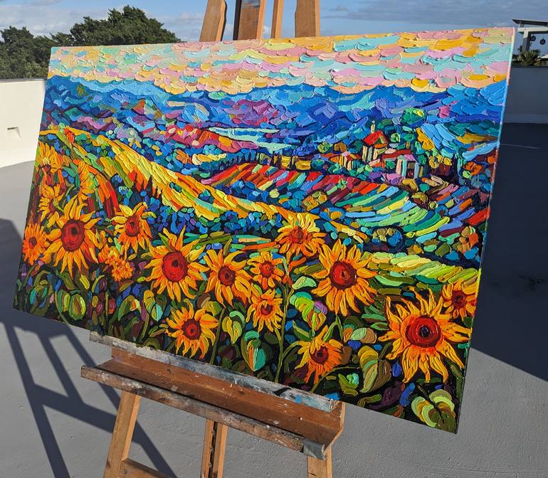 Original Conceptual Landscape Painting by Irina Goldenfish