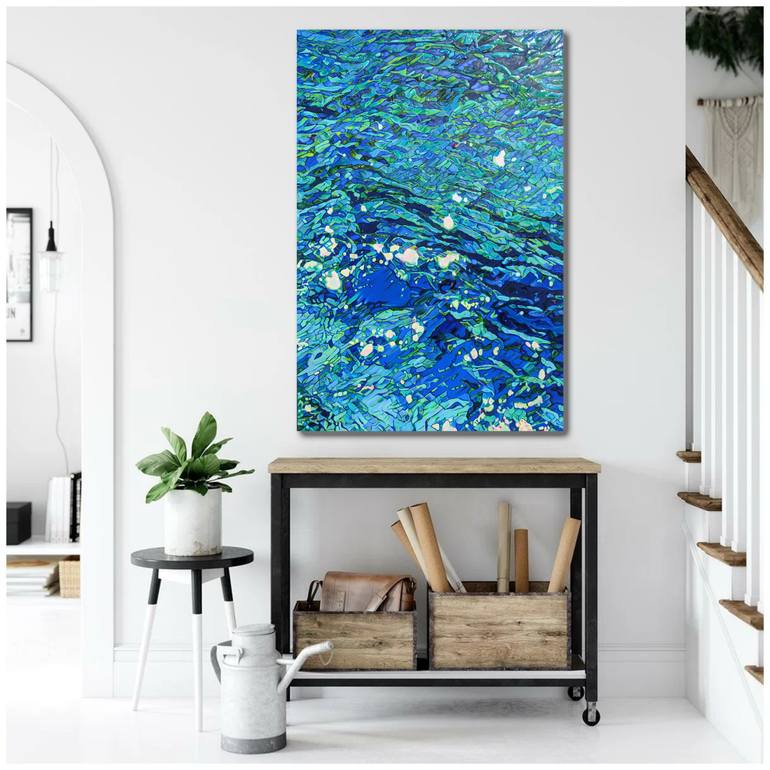 Original Abstract Landscape Painting by Irina Goldenfish