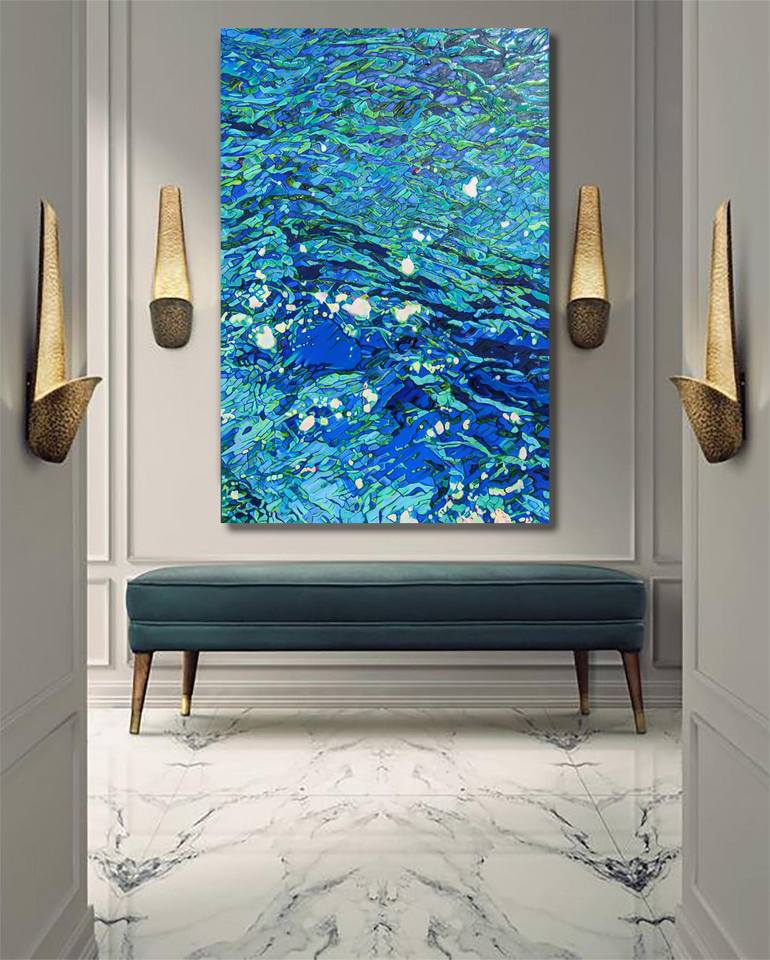 Original Abstract Landscape Painting by Irina Goldenfish