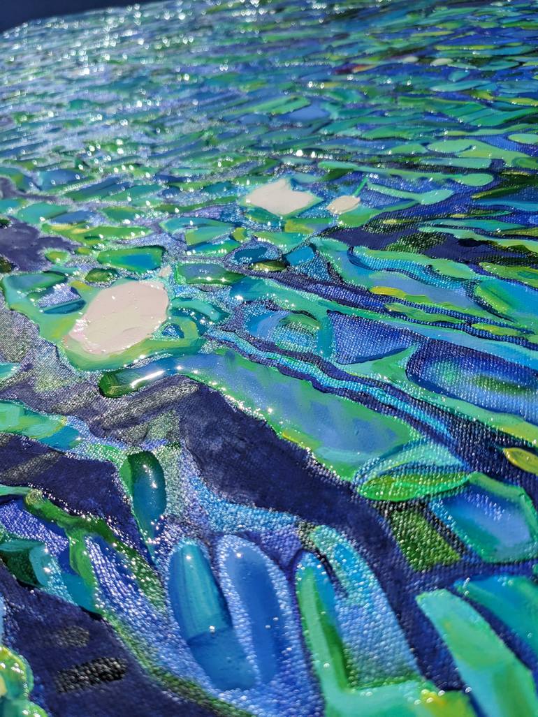 Original Abstract Landscape Painting by Irina Goldenfish