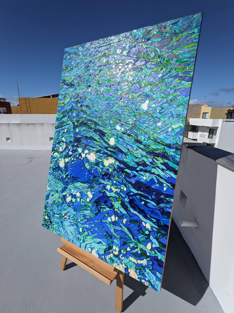 Original Abstract Landscape Painting by Irina Goldenfish