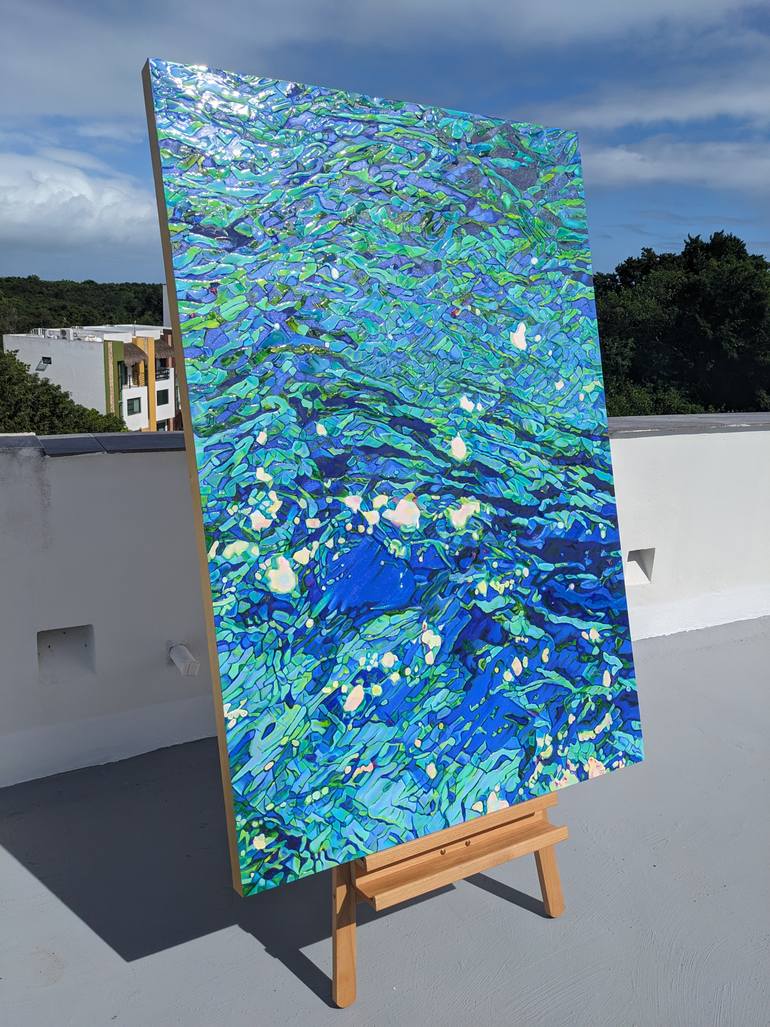 Original Abstract Landscape Painting by Irina Goldenfish