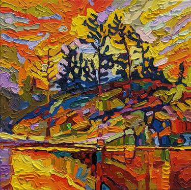 Original Expressionism Landscape Paintings by Irina Goldenfish