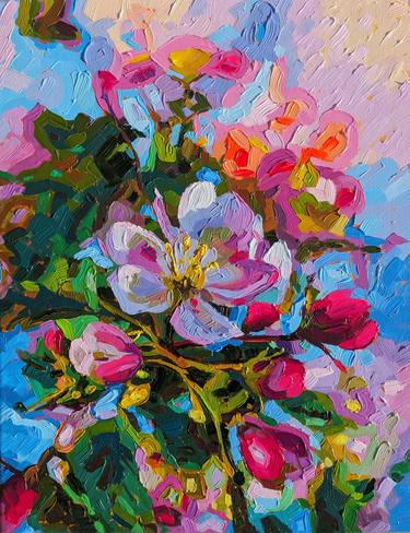 Original Contemporary Floral Painting by Irina Goldenfish