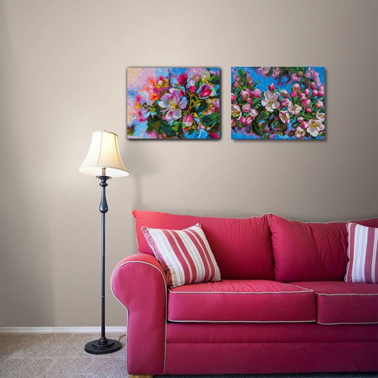 Original Contemporary Floral Painting by Irina Goldenfish