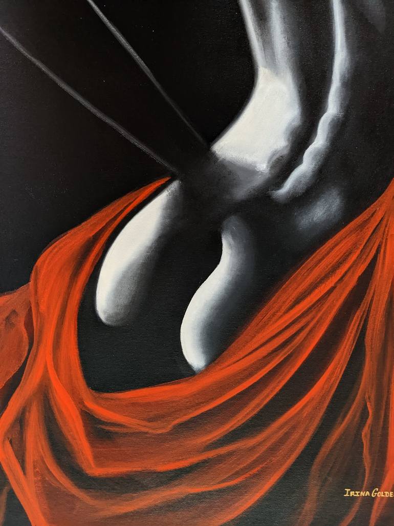 Original Figurative Erotic Painting by Irina Goldenfish