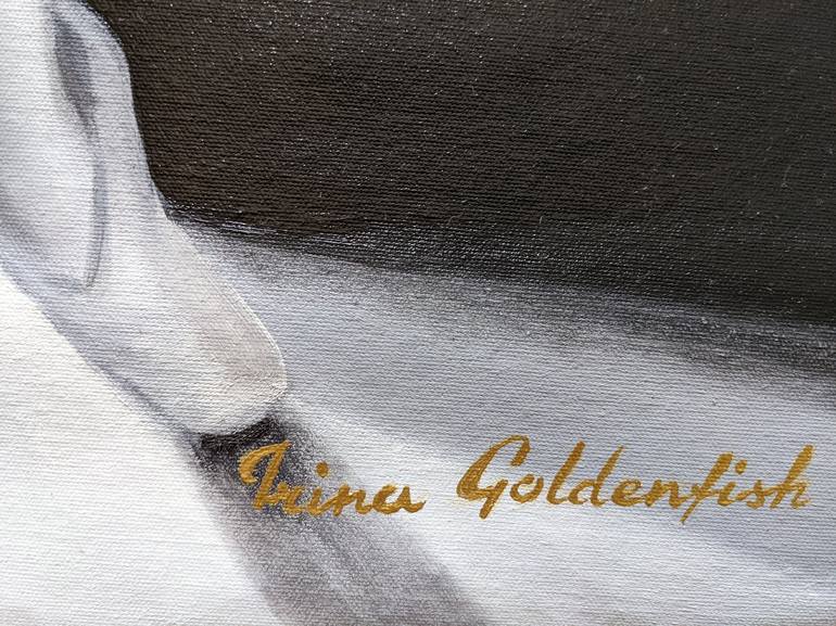 Original Pop Art Women Painting by Irina Goldenfish