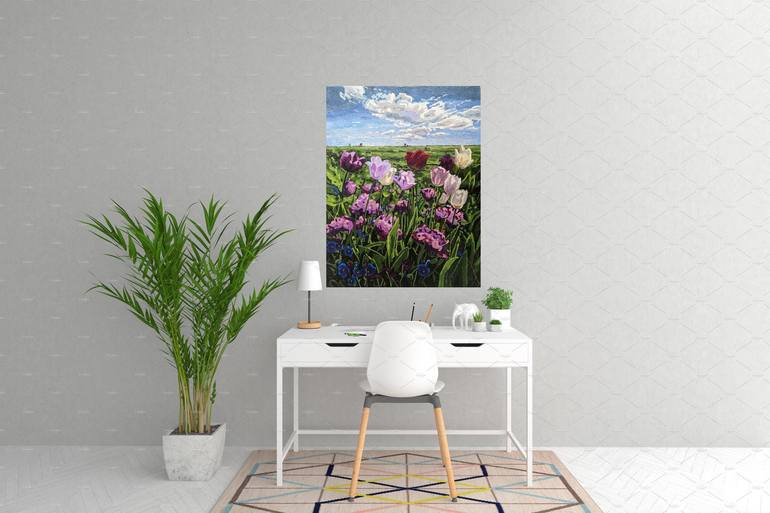 Original Impressionism Floral Painting by Irina Goldenfish