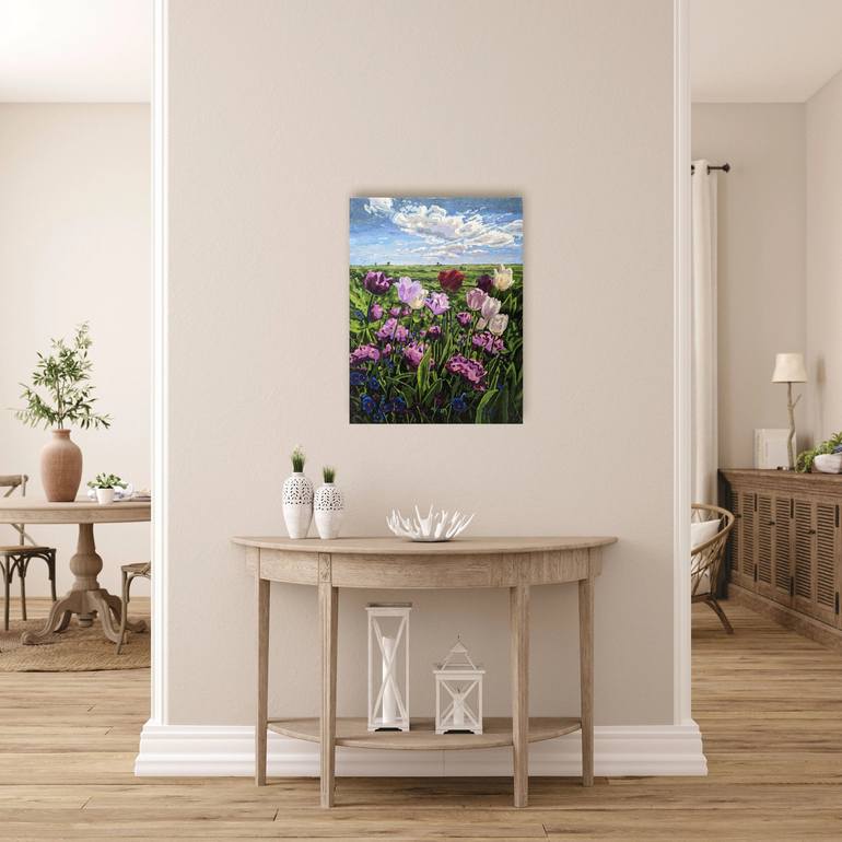 Original Impressionism Floral Painting by Irina Goldenfish