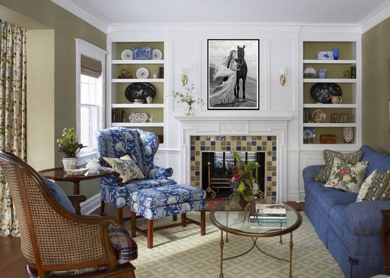 Original Figurative Horse Painting by Irina Goldenfish