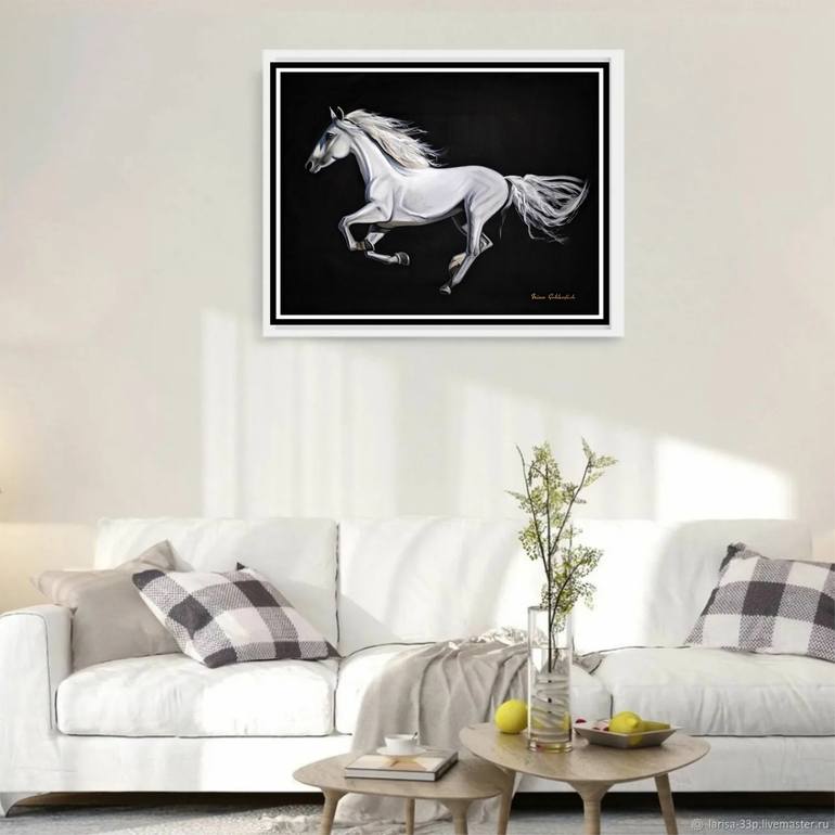 Original Fine Art Horse Painting by Irina Goldenfish