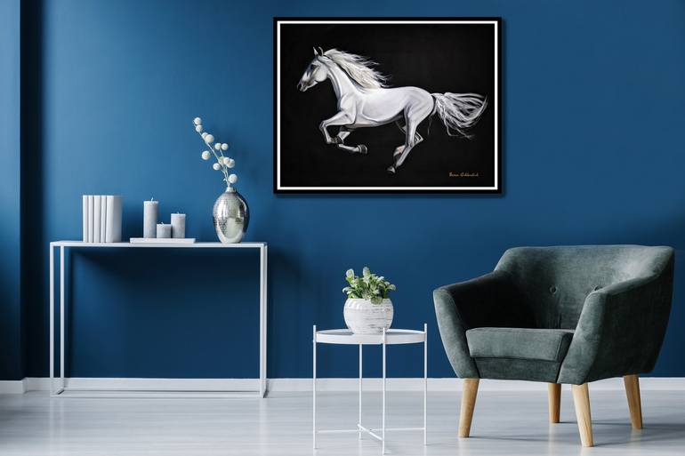 Original Fine Art Horse Painting by Irina Goldenfish