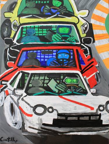 Print of Expressionism Automobile Paintings by Gonzalo Centelles