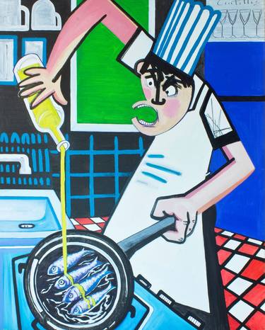 Print of Expressionism Food & Drink Paintings by Gonzalo Centelles