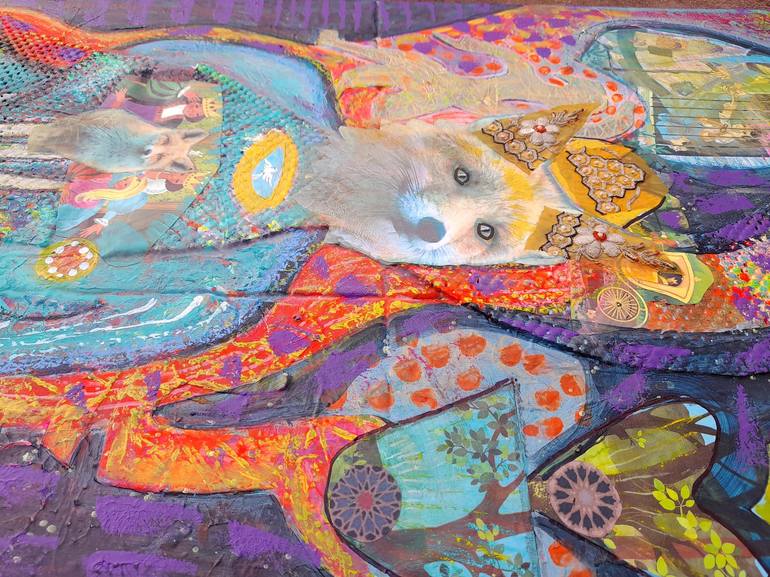 Original Abstract Fantasy Mixed Media by Eva Dahn Rubin