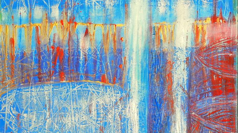 Original Abstract Expressionism Abstract Painting by Eva Dahn Rubin