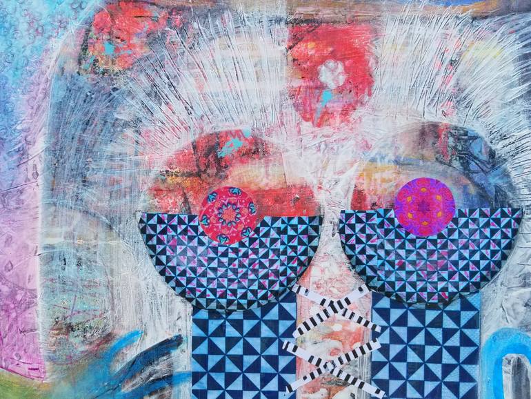 Original Abstract Women Painting by Eva Dahn Rubin