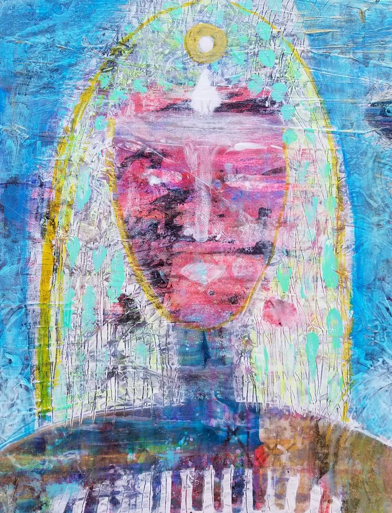 Original Abstract Women Painting by Eva Dahn Rubin