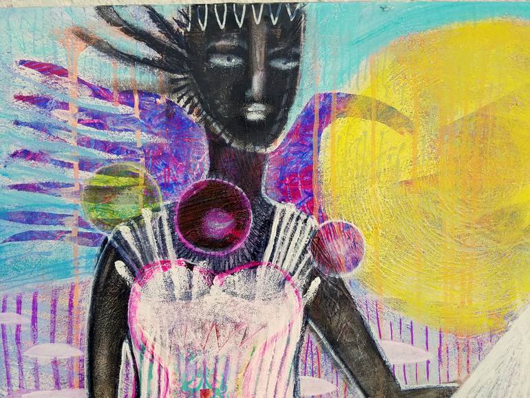 Original Abstract Love Painting by Eva Dahn Rubin