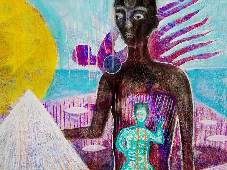 Original Abstract Love Painting by Eva Dahn Rubin