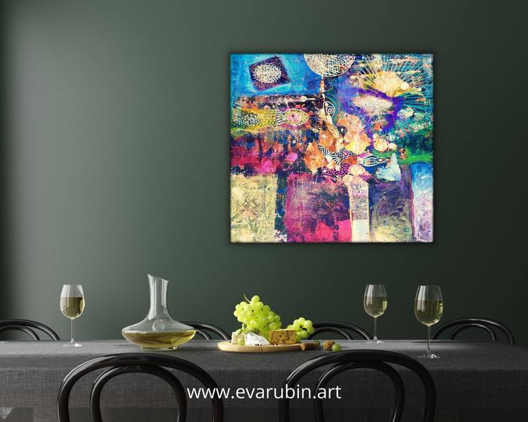 Original Abstract Expressionism Abstract Painting by Eva Dahn Rubin