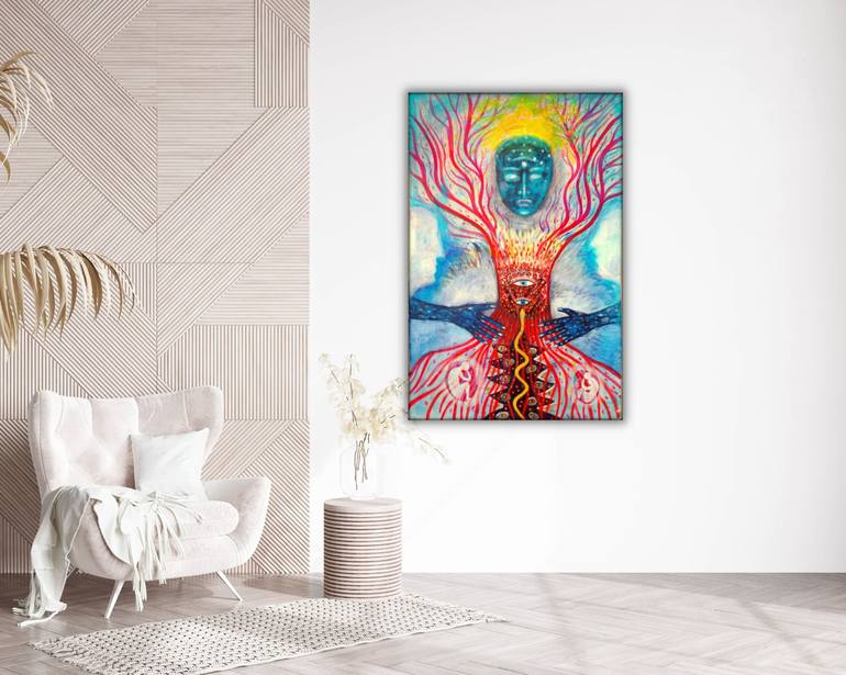 Original Abstract Fantasy Painting by Eva Dahn Rubin