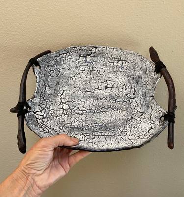 Handmade ceramic platter DRY EARTH thumb