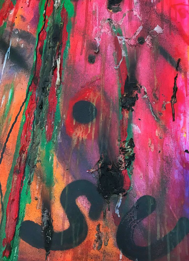 Original Abstract People Painting by Haufi Ficoure