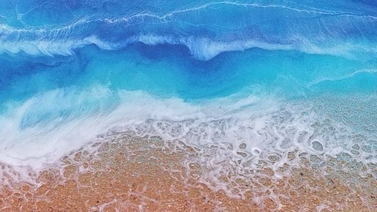 Original Conceptual Beach Painting by Stella And Philippe Coupe