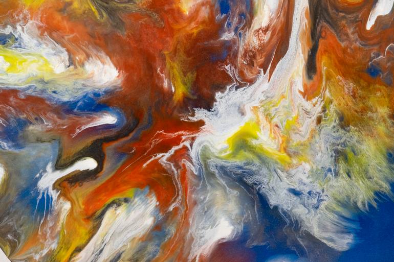 Original Abstract Expressionism Abstract Painting by Stella And Philippe Coupe