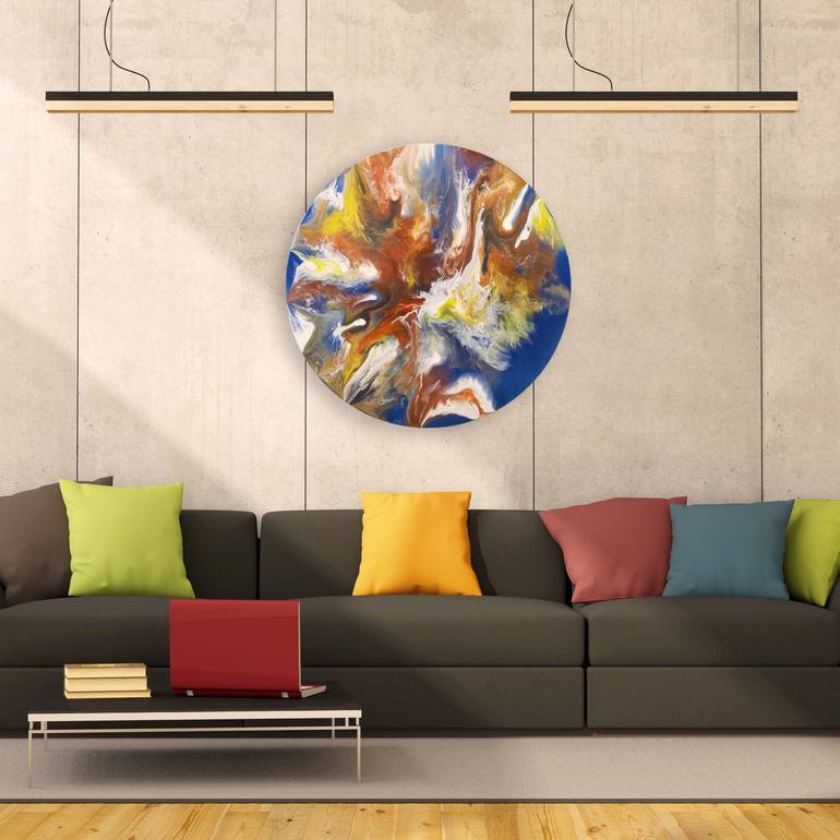 Original Abstract Painting by Stella and Philippe Coupe