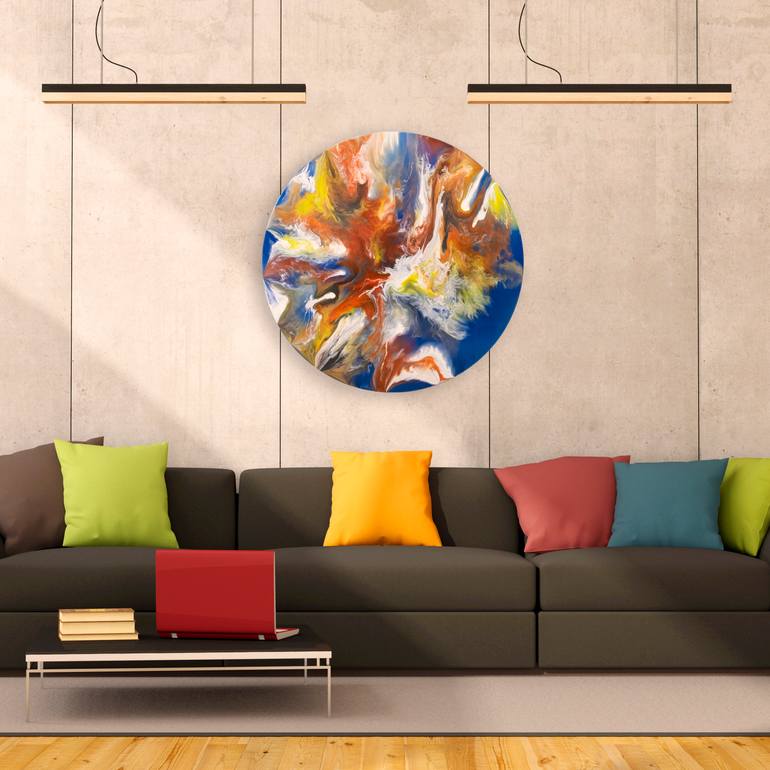 Original Abstract Expressionism Abstract Painting by Stella And Philippe Coupe