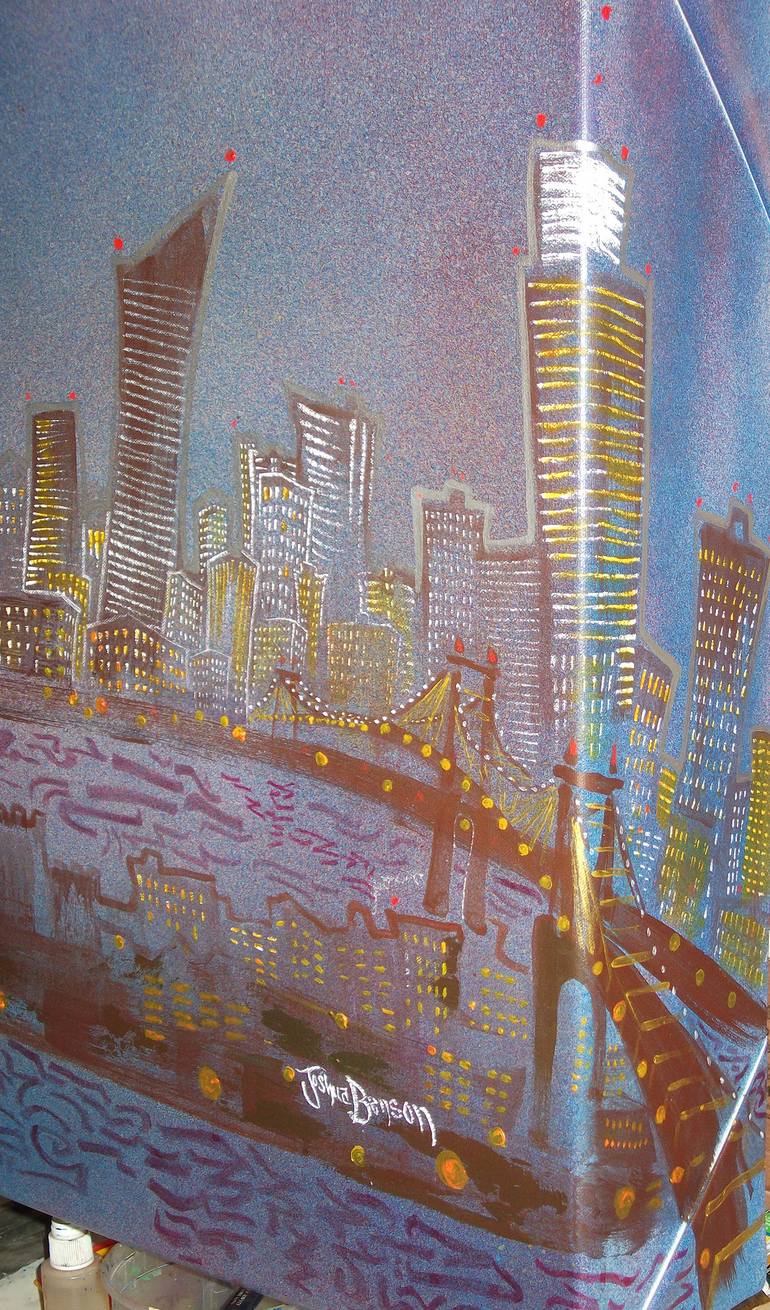 Original Illustration Cities Painting by Joshua Benson