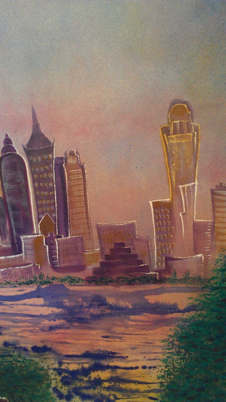 Original Cities Painting by Joshua Benson