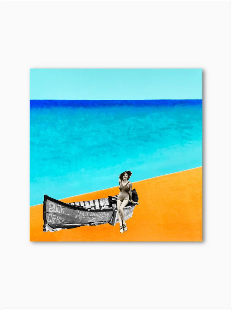 Original Pop Art Beach Collage by Dani Marie